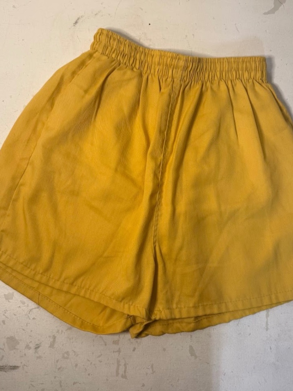 Vintage 70s 1970s Yellow Short Shorts Camp Counselor Style
